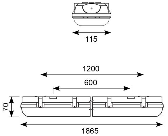 Ansell ATORPLED2X6/M3 Luminaire 78W
