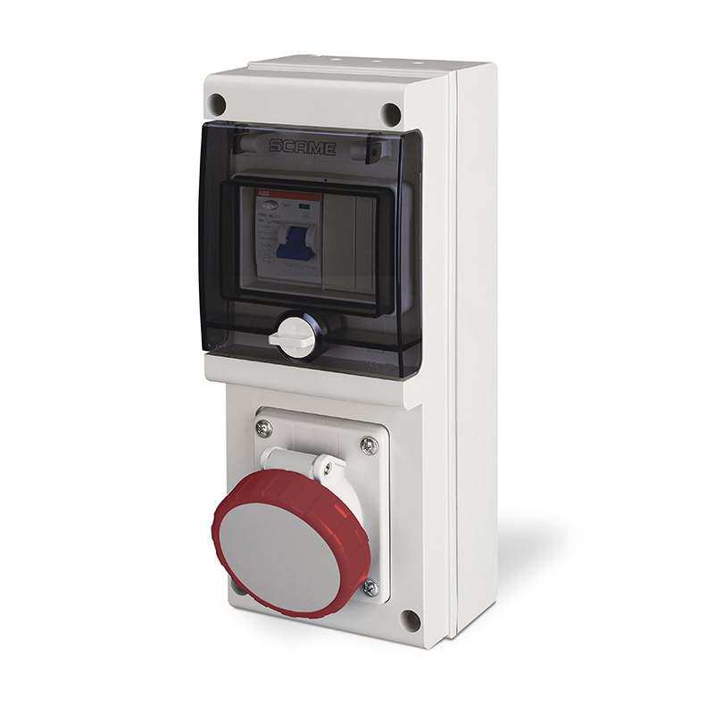 Scame 632.1617-RW Combination Unit 5P 16A Red
